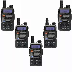 Radio bidireccional 5 piezas Baofeng UV-5R + Plus 5RE 2m/70cm UHF VHF FM 128CH VOX EE. UU. - Imagen 1 de 9