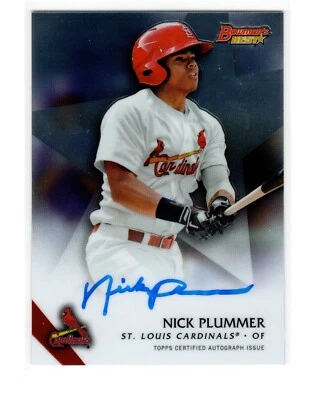 Nick Plummer RC Auto 2015 Bowman's Best B15-NP RC Auto Autograph New York Mets - Image 1 of 2