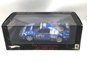 Modellino Hot Wheels Elite Ferrari F40 Competizione LM 1995 #34 scala 1:18 - Foto 1 di 10