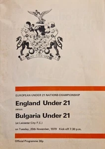 England U21 Football Programme - 20th November 1979 - v Bulgaria - Picture 1 of 3