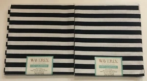 Fat Quarter Fabric Set of 2 Dark Blue Stripes 100% Cotton 18 x 21 Inches - Picture 1 of 3