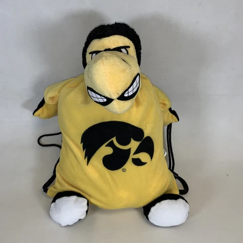 IOWA HAWKEYES Team 14” X 16” Inch Herky Plush Backpack Cover