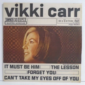 VIKKI CARR IT MUST BE HIM EXCLUSIVE BRAZIL 1968 4 TRACK EP 7" RCA FCD-45040 - Picture 1 of 4