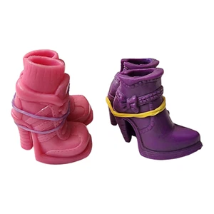 LOT OF 2 Barbie Doll Shoes High Heels Pink and Purple - Picture 1 of 6
