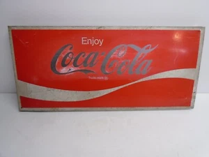 Vintage "COCA-COLA" STORE DISPLAY END CAP METAL SIGN - NO RUST! - Picture 1 of 11
