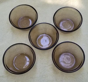 Set of 5 Anchor Hocking Oven Basics Amber 6-oz. Custard Cups 1034 - Picture 1 of 3