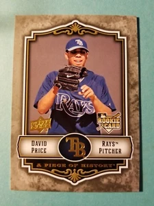 DAVID PRICE * RC ROOKIE #201 TAMPA BAY RAYS * 2009 UD UN PEZZO DI STORIA MLB - Foto 1 di 3