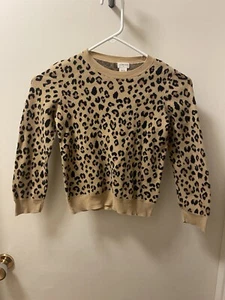Girls Crewcuts Leopard Sweater, Size M, EUC!  - Picture 1 of 3