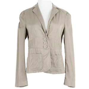 Marc Jacobs NEW $298 Sz 8 Beige Tan Khaki Cotton Lycra Spandex Jacket - Picture 1 of 6