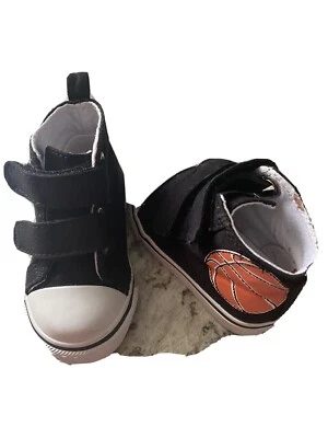 Gymboree Slam Dunk Talla 04 4 Infantil Baloncesto Gimnasio Zapatos Altos Tops Negros Foto 1 de 4