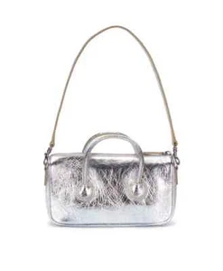 Marsherwood small silver crinkle shoulder bag - Picture 1 of 1
