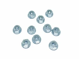 Racers Edge - Flanged Nylon Lock Nut M5 (10pcs) Silver - Picture 1 of 1