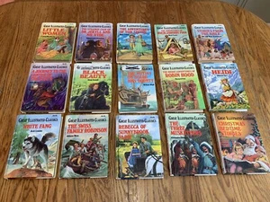 GREAT ILLUSTRATED CLASSICS Lot of 15 Children's Hardcover - Picture 1 of 3
