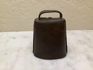 Vintage Metal Cow Bell, Primitive Blacksmith Hand Forged & Riveted~3" High - Picture 1 of 5