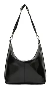 LIEBESKIND BERLIN Paris 4 Paper Touch Crinkle Hobo Bag Schultertasche Black Neu - Bild 1 von 3
