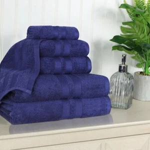 500 GSM Egyptian Cotton Towel Set of 6, Soft Quick-Dry Hand, Face & Bath Towels - Picture 1 of 40