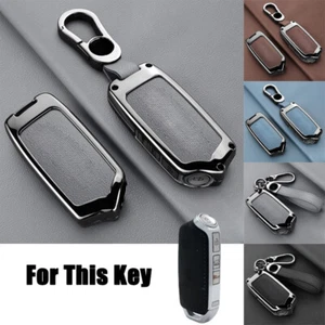 Zinc Alloy Leather Car Smart Key Fob Case Cover For Kia Stinger K900 2017-2019 - Picture 1 of 21