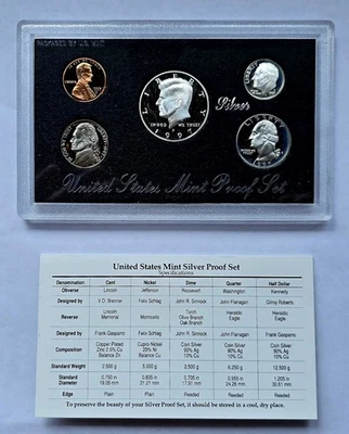 Two 1997-S US Mint Silver Proof Set OGP CoA, Box - FREE SHIPPING! - Image 1 of 3