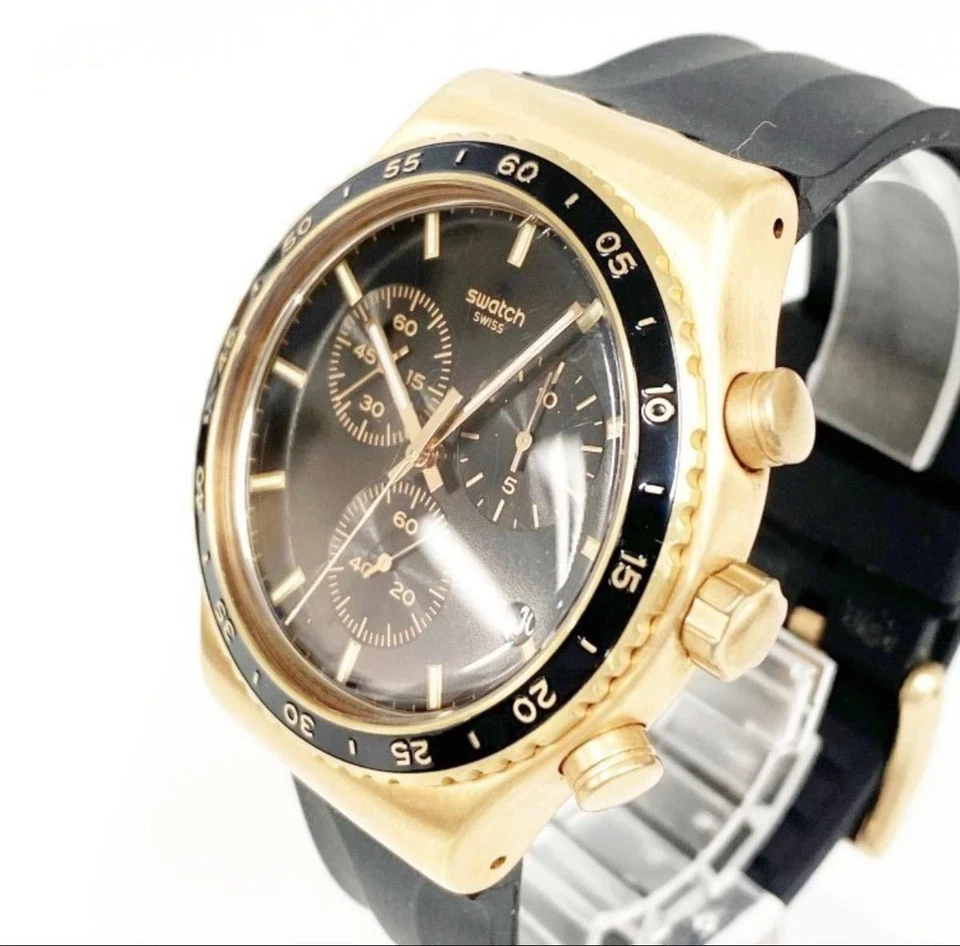 Reloj Swatch Irony Cronógrafo YVG410 Cuarzo Hombre Acero Inoxidable Esfera Negra Foto 1 de 4