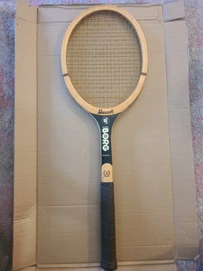 Björn Borg Bancroft Tennisschläger 4 5/8 Personal Holz Vintage - Bild 1 von 9