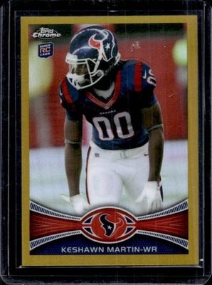 2012 Topps Chrome Keshawn Martin RC Gold Refractor Rookie #20/50 Texans - Image 1 of 2