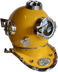 Solid Brass 18" Diving Divers Helmet US Navy Mark V Scuba Maritime Replica - Picture 1 of 6