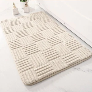 Extra Soft Non-Slip Bath Mat Super Absorbent Shaggy Bath Mat Bathroom Use - Picture 1 of 11
