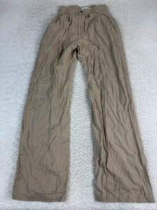 Pantalones Reformation para mujer 2 caqui tostado plisado tiro alto pierna ancha Tencel EE. UU. - Imagen 1 de 9