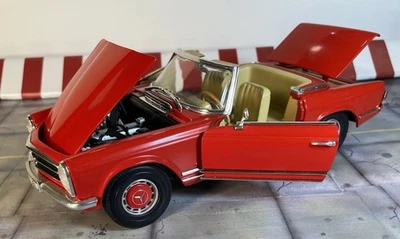 Rare 1/18 Mercedes 280SL Sports Car (W113) Red Anson Diecast OrigOwner READ - Image 1 of 4