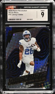 2025 Panini Revolution Shock Wave #19 Jahmyr Gibbs CGC 9 Mint Detroit Lions - Bild 1 von 2