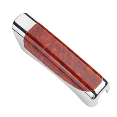 Car Hand Brake Cover Mahogany Grain Carbon Fiber Style Non-Slip Protection Decor - Image 1 of 4