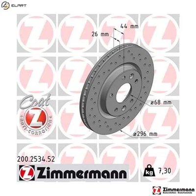 2x BRAKE DISC 200.2534.52 FOR RENAULT KADJAR KOLEOS/II/SUV NISSAN ROGUE KICKS - Image 1 of 4