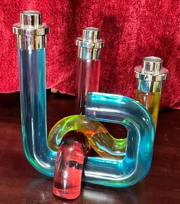 Jonathan Adler Acc Pompidou Acrylic Candleholder Multi-color Retro - Image 1 of 4