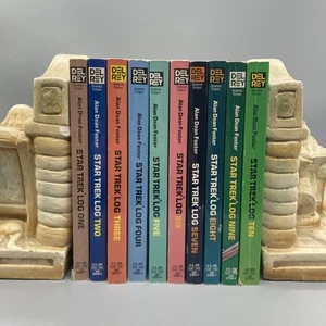 Star Trek Log Books 1-10 25th Anniversary Editions Alan Dean Foster VGC Del Rey - Picture 1 of 20