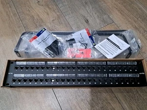 Leviton Cat 6A Flat 110 Patch Panel, 48-Port, 2RU with cable management bars - Picture 1 of 4