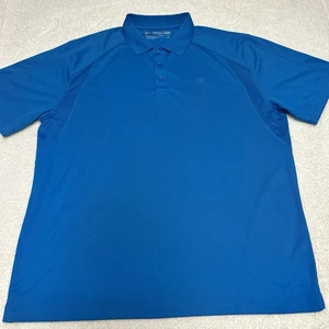 AriatTek Heat Series Polo Shirt Mens XL Blue Athletic Golf Side Panel Stretch - Picture 1 of 11