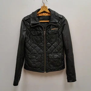 Superdry Ramona Leather Biker Outdoor Jacket Size S - Picture 1 of 10
