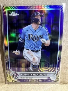 2022 Topps Chrome Sonic Austin Meadows Purple Yellow Pulse Refractor /299 SP - Picture 1 of 1