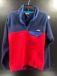 Pullover Patagonia Para Hombres XS Rojo Azul Vellón 1/4 T A Presión Senderismo Synchilla - Imagen 1 de 5