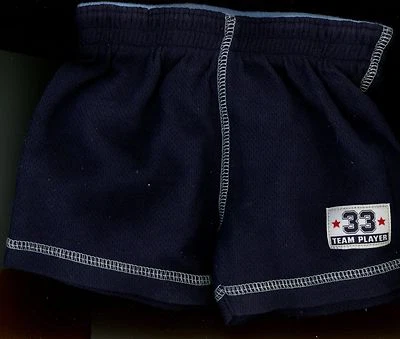 Calça shorts esporte algodão bebê 0-3 meses 16-18" cintura 7 1/2" L nos EUA B1-A4 - Imagem 1 de 4