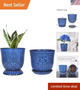 Fioriera in ceramica con perline da 6 pollici con drenaggio per orchidee e piante grasse - Foto 1 di 9