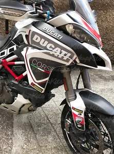 DUCATI MULTISTRADA GRAPHIC KIT CORSE WHITE (2015 - 2019) DECALS STICKER VINYL - Picture 1 of 11