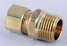 508 68-4-8 Adptr Comp M 1/4 X 1/2, Ldr Industries, EACH, CD, Carded. Brass. Male