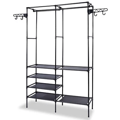 Heavy Duty Closet System Wardrobe Organizer Shoe Garment Rack Clothes Hanger - Image 1 of 4
