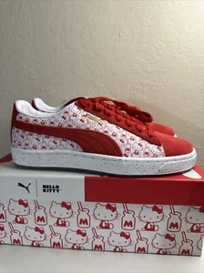 Puma Suede Classic X Hello Kitty Bright Red Size 5.5W Womens - Picture 1 of 9