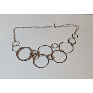 Silver Colored Large Loop Chain Necklace 2101/2 Inches - Picture 1 of 1