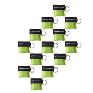 100pcs CPR Keychain CPR Training CPR Mask for first aid training light green - Picture 1 of 3