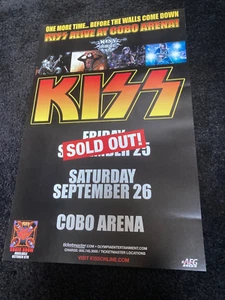 RARE KISS Cobo Hall Concert Promo Poster 2009! Gene Simmons Ace Frehley Criss - Picture 1 of 7