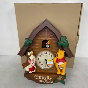 Vintage Winnie the Pooh Cuckoo Wall Clock Seiko Disney Time Musical WORKING /JP - Picture 1 of 9