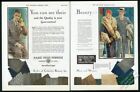 1928 Ram's Head Fabrics wool woolen suit coat fashion art vintage print ad